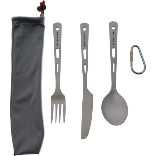  Valtcan Titanium Cutlery Camping Flatware Utensils Set