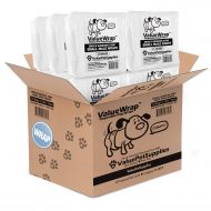 ValueWrap Disposable Male Dog Diapers, 1-Tab, 144 Count - Absorbent Male Wraps for Incontinence, Excitable Urination & Travel, Fur-Friendly Fasteners, Leak Protection, Wetness Indi