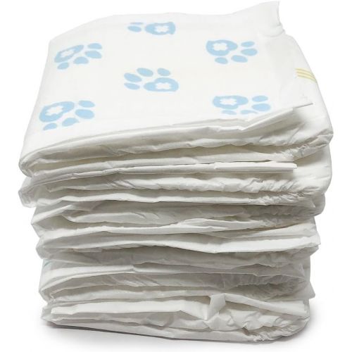  ValueWrap Disposable Male Dog Diapers, 1-Tab Medium, 144 Count - Absorbent Male Wraps for Incontinence, Excitable Urination & Travel, Fur-Friendly Fasteners, Leak Protection, Wetne