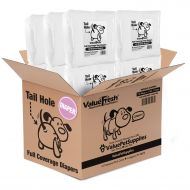 ValueWrap ValueFresh Disposable Diapers for Female Dogs, 144 Count - Full Coverage w/Tail Hole, Incontinence, Excitable Urination, Travel, Fur-Friendly Fasteners, Leak Protection, Wetness In