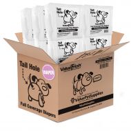 ValueWrap ValueFresh Disposable Diapers for Female Dogs, 144 Count - Full Coverage w/Tail Hole, Incontinence, Excitable Urination, Travel, Fur-Friendly Fasteners, Leak Protection, Wetness In