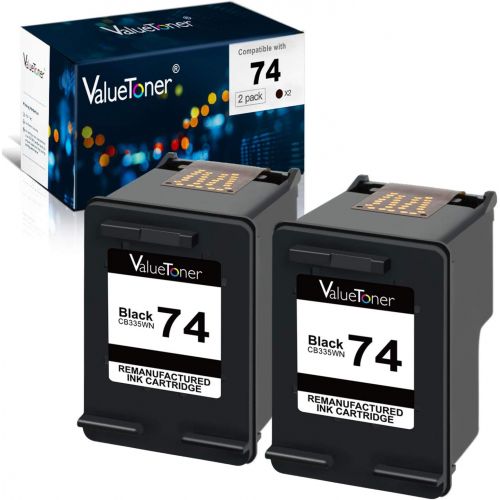  Valuetoner Remanufactured Ink Cartridge Replacement for HP 74 CZ069FN CB335WN (2 Black) 2 Pack