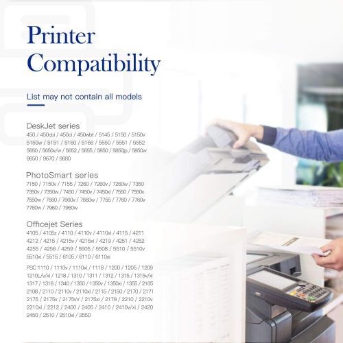  Valuetoner Remanufactured Ink Cartridges Replacement for HP 56 & 57 C9321BN C6656AN C6657AN for Deskjet 5550 5650 5150, Photosmart 7350 7260 7450 7550 7760, PSC 2210 Printer (1 Bla
