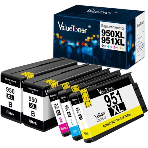  Valuetoner Compatible Ink Cartridge Replacement for HP 950XL 951XL 950 XL 951 XL for Officejet Pro 8100 8600 8610 8615 8620 8625 8630 8640 251dw Printer High Yield (Black/Cyan/ Mag