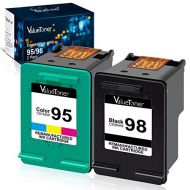 Valuetoner Remanufactured Ink Cartridge Replacement for HP 98 C9364WN & 95 C8766WN for Officejet 150 100 6310, PhotoSmart 8050 C4180 C4150, Deskjet 460 5940 Printer (1 Black, 1 Tri