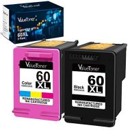 Valuetoner Remanufactured Ink Cartridge Replacement for HP 60XL 60 XL High Yield D8J61BN CC641WN CC644WN (1 Black, 1 Tri-Color) 2 Pack for Photosmart C4680 D110, Deskjet D2680 F243