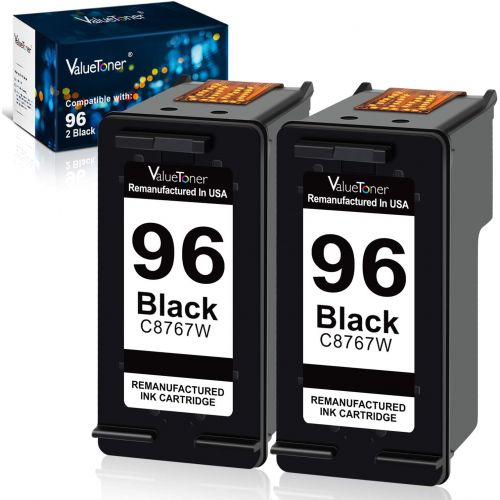  Valuetoner Remanufactured Ink Cartridge Replacement for HP 96 C9348FN C8767WN (2 Black) 2 Pack