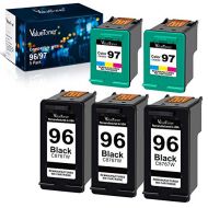 Valuetoner Remanufactured Ink Cartridge Replacement for HP 96 & 97 C8767WN C9363WN Printer (3 Black, 2 Tri-Color) 5 Pack