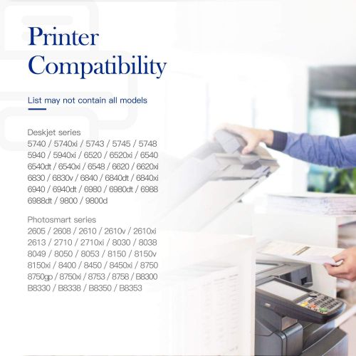  Valuetoner Remanufactured Ink Cartridge Replacement for HP 96 & 97 C8767WN C9363WN Printer (3 Black, 2 Tri-Color) 5 Pack