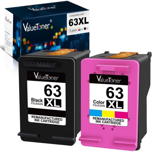  Valuetoner Remanufactured Ink Cartridge Replacement for HP 63 XL 63XL to use with Envy 4520 4512 4516 Officejet 5252 5255 5258 4650 3830 3833 4655 Deskjet 1112 2132 3630 3632 3634