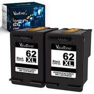 Valuetoner Remanufactured Ink Cartridge Replacement for HP 62 XL 62XL Used in Envy 5540 5640 5660 7644 7645 OfficeJet 5740 8040 200 250 Series Printer (2 Black)