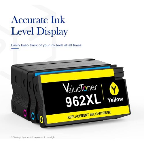  Valuetoner Remanufactured Ink Cartridges Replacement for HP 962xl 962 XL for OfficeJet Pro 9015 9015e 9025 9025e 9018 9010 9012 9020 9022 9026 9027 9028 printer 962xl Ink cartridge
