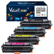 Valuetoner Remanufactured Toner Cartridge Replacement for HP 312X 312A 305A 305X for Laserjet Pro 400 Color M451dn M451dw M451nw M475dw MFP M476nw M476dn M476dw Printer (Black,Cyan