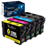 Valuetoner Remanufactured Ink Cartridge Replacement for Epson 220 220XL T220XL for WorkForce WF-2760,WF-2750,WF-2630, WF-2650, WF-2660,XP-320,XP-420 Printer (2 Black,1 Cyan,1 Magen