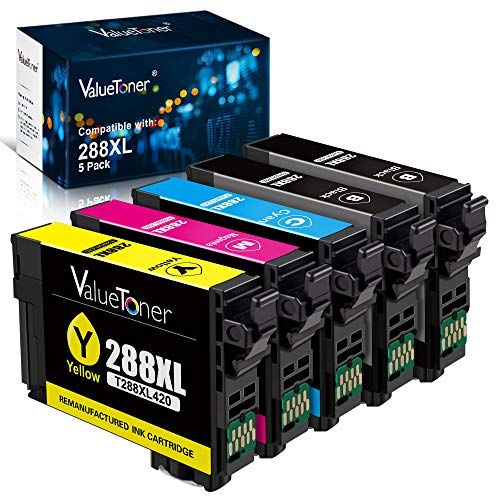  Valuetoner Remanufactured Ink Cartridge Replacement for Epson T288XL 288XL 288 XL to use with XP-430 XP-340 XP-440 XP-330 XP-434 XP-446 Printer (2 Black, 1 Cyan, 1 Magenta, 1 Yello