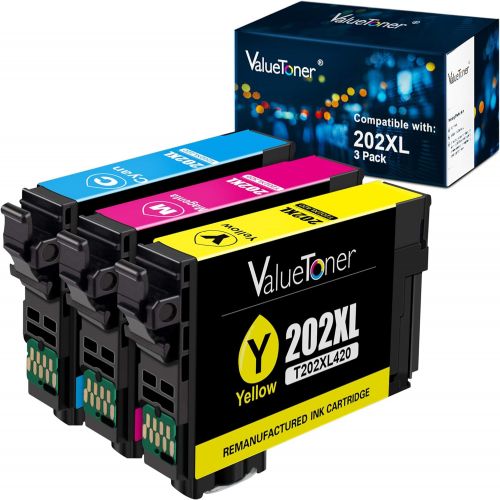  Valuetoner Remanufactured Ink Cartridges Replacement to use with Epson 202XL 202 XL for Workforce WF-2860 Expression Home XP-5100 ( 1 Cyan, 1 Magenta, 1 Yellow )