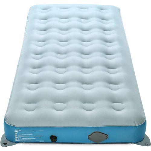 Valwix Twin Camping Air Mattress with USB Rechargeable Built in Pump - No-Leak Air Bed for Camp, Inflatable Blow up Bed w/ Portable Pump, Travel Bag for Tent Camping & Home, 400LBS