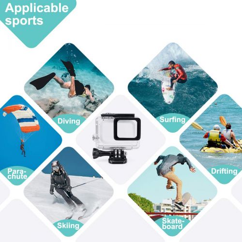  Vamson Waterproof Housing Case for Hero 7 Hero 6 Hero 5 Black/Hero (2018) Waterproof Case Diving Protective Housing Shell 45m for GoPro Hero6 Hero5 Action Camera