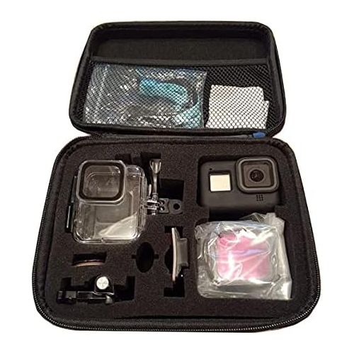  Vamson Vp802 Carrying Case Accessories Kits Bag for Go pro Hero 10/9/8/7/6 for DJI OSMO Action Camera for AKASO/YI and More Action Camera