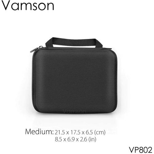  Vamson Vp802 Carrying Case Accessories Kits Bag for Go pro Hero 10/9/8/7/6 for DJI OSMO Action Camera for AKASO/YI and More Action Camera