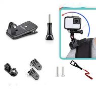 Vamson VP512C 360-Degree Rotation Clip for GoPro Hero Go Pro Accessories 6 5 4 3+ 3 2 1 for Action Camera Sjcam, Eken