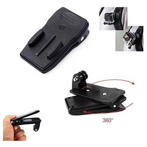  Vamson VP512 360-Degree Rotation Clip for GoPro Hero Go Pro Accessories 6 5 4 3+ 3 2 1 for Yi for SJCAM for SJ4000