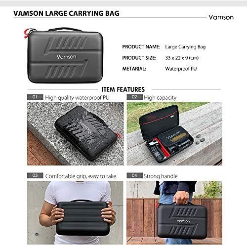  Vamson Accessories Kit for GoPro Hero 10 9 Black Waterproof Housing Case Filter Silicone Protector Frame Lens Screen Tempered Glass Head Chest Strap Bike Mount Floating Bundle Set