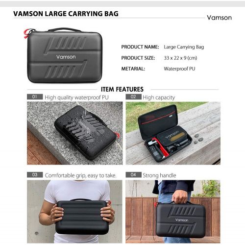  Vamson Accessories Kit for GoPro Hero 10 9 Black Waterproof Housing Case Filter Silicone Protector Frame Lens Screen Tempered Glass Head Chest Strap Bike Mount Floating Bundle Set