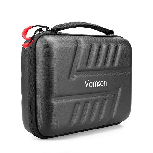  Vamson DIY Medium Carrying Case for GoPro Hero 10 9 8 7 6 5 4 3 Max, DJI Osmo Pocket Action, Insta360 One R,Hard Protective Travel Bag for Most Action Camera and Accessories VP812