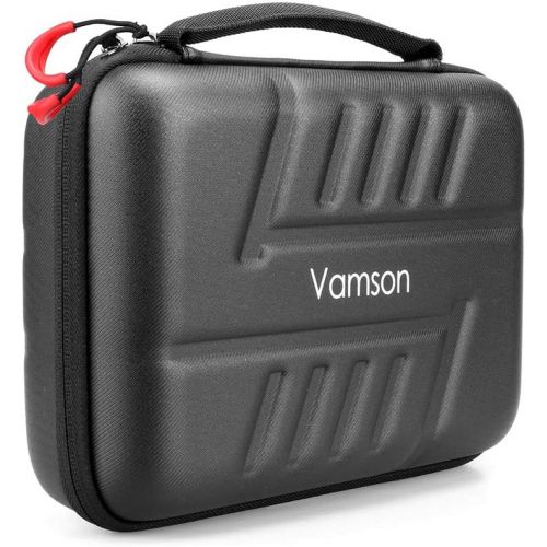  Vamson DIY Medium Carrying Case for GoPro Hero 10 9 8 7 6 5 4 3 Max, DJI Osmo Pocket Action, Insta360 One R,Hard Protective Travel Bag for Most Action Camera and Accessories VP812