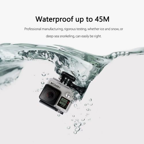  Vamson Waterproof Housing Case for GoPro Hero 43+ Waterproof Case Diving Protective Housing Shell 45m for Go Pro Hero 4 Hero 3+ Action Camera