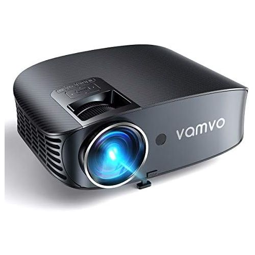  [아마존베스트]Vamvo Video Projector, Outdoor Movie Projector with 200 Projection Size, vamvo Home Theater Projector with Platform Pallet, Support 1080P, Compatible with Fire TV Stick, PS4, HDMI, VGA,