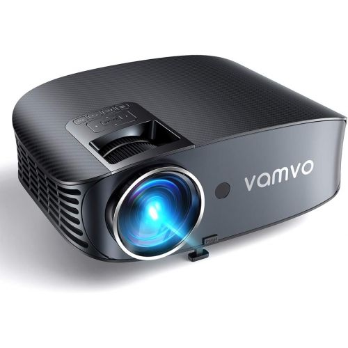  [아마존베스트]Vamvo Video Projector, Outdoor Movie Projector with 200 Projection Size, vamvo Home Theater Projector with Platform Pallet, Support 1080P, Compatible with Fire TV Stick, PS4, HDMI, VGA,