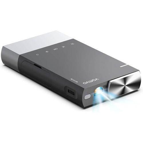  Mini Projector, Vamvo Ultra Mini Portable Projector 1080p Supported HD DLP LED Rechargeable Pico Projector with HDMI, USB, TF, and Micro SD Supports iPhone Android Laptop PC Projec