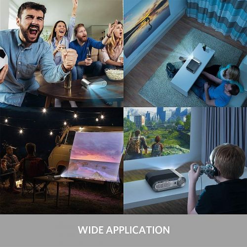  Mini Projector, Vamvo L4200 Portable Video Projector, Full HD 1080P 200” Display Supported; Outdoor Movie Projector 3800 Lux with 50,000 Hrs, Compatible with Fire TV Stick, PS4, HD
