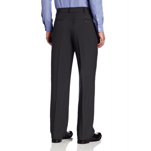  Van+Heusen Van Heusen Mens Traveler Flat Front Straight Fit Crosshatch Microfiber Pant