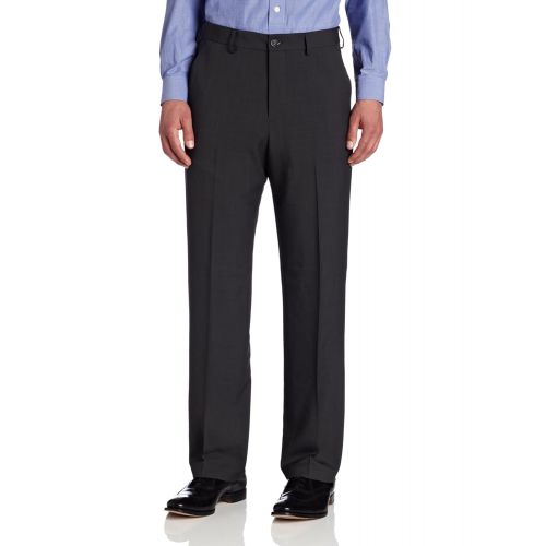  Van+Heusen Van Heusen Mens Traveler Flat Front Straight Fit Crosshatch Microfiber Pant