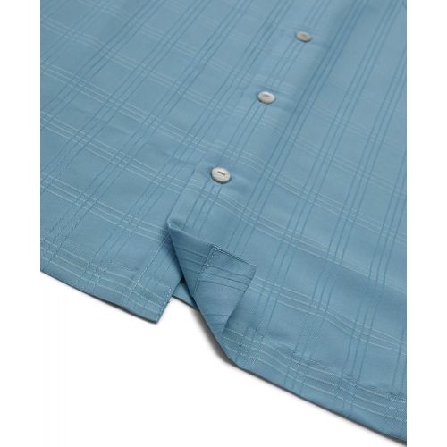  Van+Heusen Van Heusen Mens Air Short Sleeve Button Down Poly Rayon Stripe Shirt