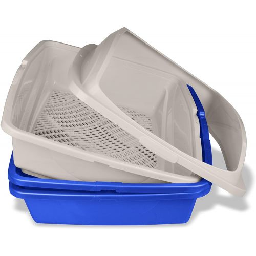  Van Ness CP5 Sifting Cat Pan/Litter Box with Frame, Blue/Gray