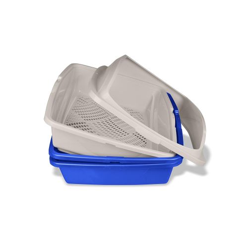  Van Ness CP5 Sifting Cat Pan/Litter Box with Frame, Blue/Gray