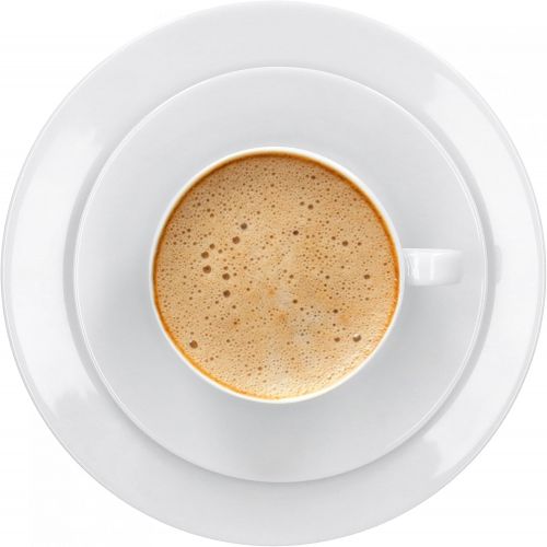  Van Well Trend 36-tlg. Kaffeeservice weiss fuer 12 Personen, Kaffeetassen + Untertassen + Kuchenteller