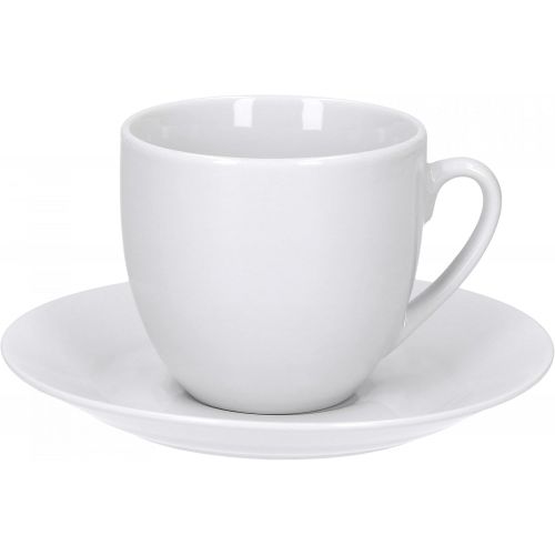  Van Well Trend 36-tlg. Kaffeeservice weiss fuer 12 Personen, Kaffeetassen + Untertassen + Kuchenteller