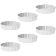 Marke: Van Well Van Well 6er Set Quiche-Foermchen rund, Ø 100 mm, H 22 mm, wellige Auflaufform aus Porzellan, hitzebestandig, runde Kuchenform, Geschirr weiss, Kochen + Backen