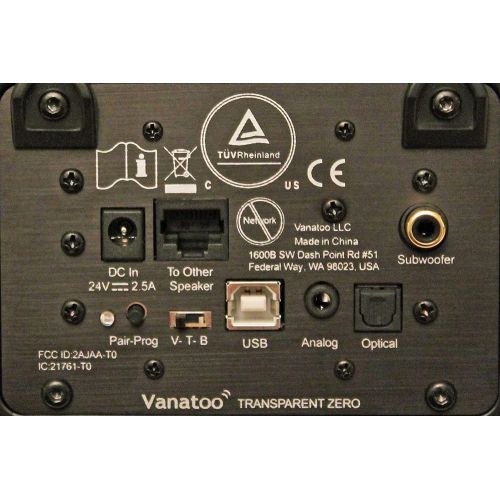  Vanatoo Transparent Zero Powered Speakers (Black, Set of 2)