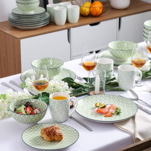  Vancasso Midori Porzellan Tafelservice, 48-teilig Set, Geschirrservice, Kombiservice fuer 12 Personen