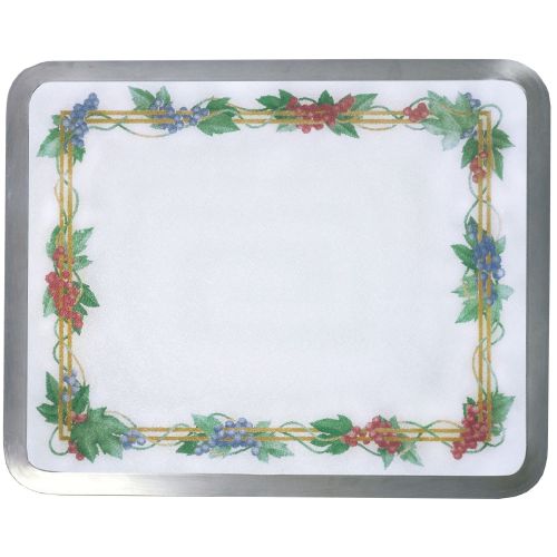  Vance 16 X 20 inch White Grapevine Built-in Surface Saver Tempered Glass Cutting Board, 71620GVW