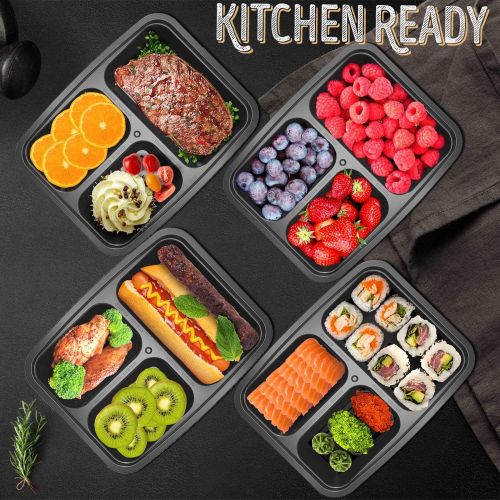  Vancool VANCOOL Meal Prep Containers 3 Compartment with Lids BPA Free Food Storage Bento Style Lunch Boxes for Portion Control ，Microwaveable/Reusable/Freezer & Dishwasher Safe, 20 Pack