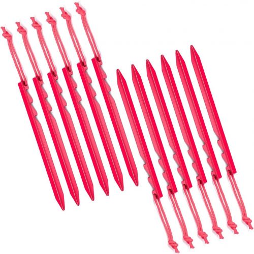  Vancool 12PCS 7 inch Outdoors Aluminum Alloy Triangle Tent Stakes with 3 Guy Point