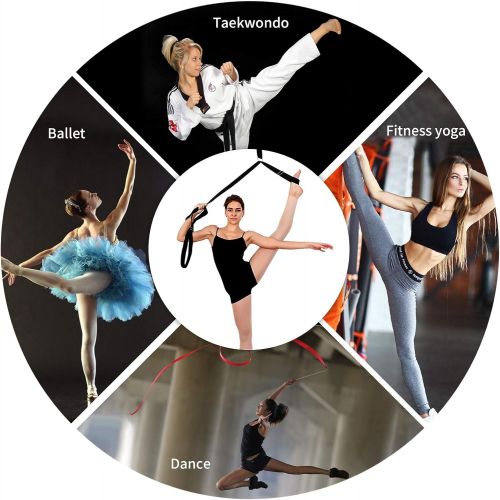  [아마존베스트]Vandeep Yoga-Gurt Beinstrecker Stretch-Band: Stretching Equipment fuer Yoga, Ballett & Gymnastik Training