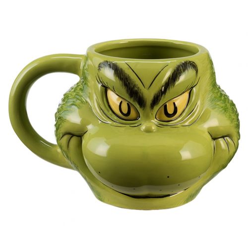  Vandor LLC Dr. Seuss Grinch Sculpted Ceramic Mug